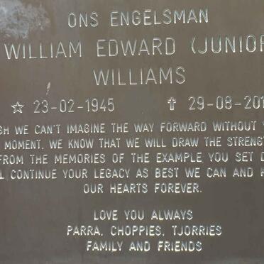 WILLIAMS William Edward 1945-2012
