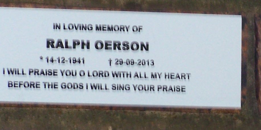 OERSEN Ralph 1941-2013