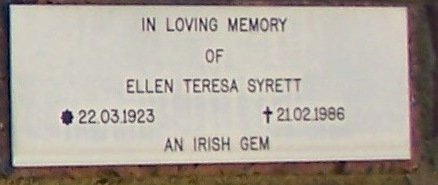 SYRETT Ellen Teresa 1923-1986