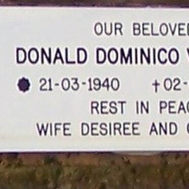 VERCUIEL Donald Dominico 1940-2004