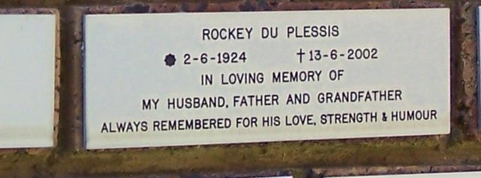 PLESSIS Rockey, du 1924-2002