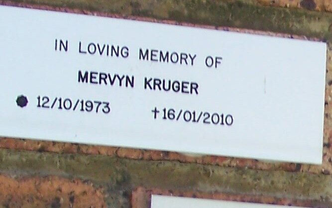 KRUGER Mervyn 1973-2010