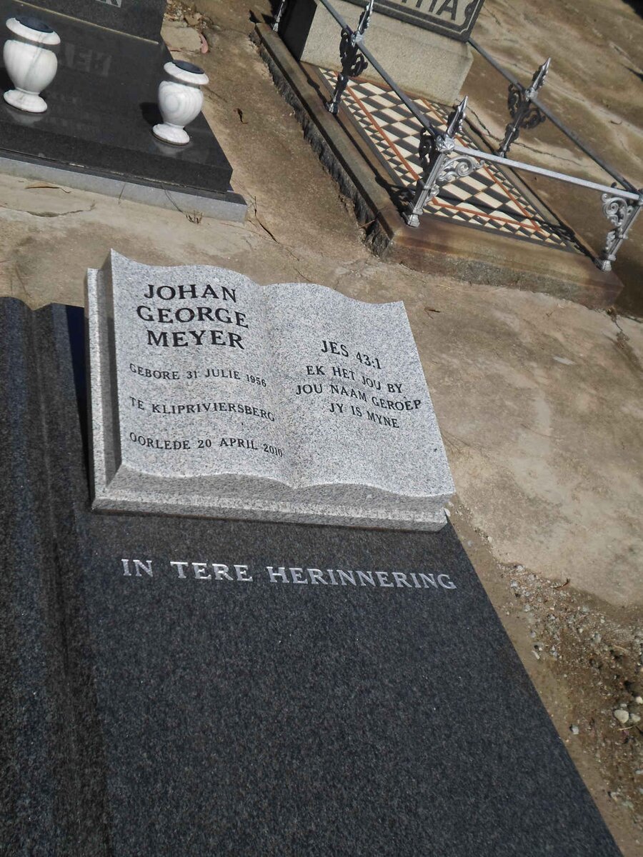 MEYER Johan Georg 1956-2010