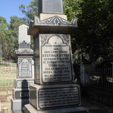 MEYER Stefina P. nee STRYDOM 1844-1924
