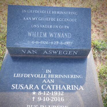 ASWEGEN Willem Wynand, van 1926-1977 &amp; Susara Catharina 1932-2016