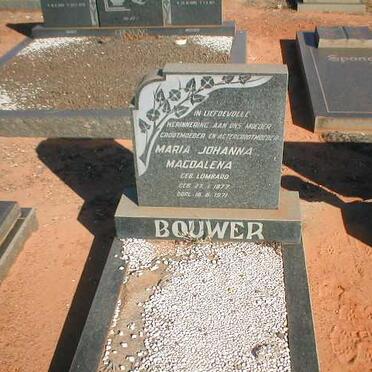 BOUWER Maria Johanna Magdalena nee LOMBARD 1877-1971