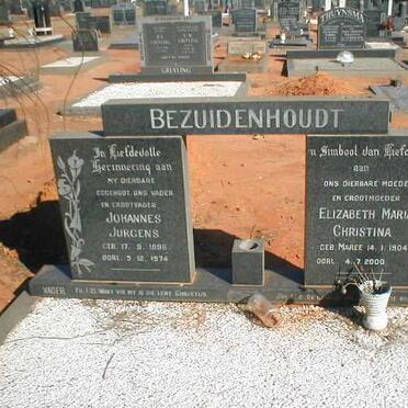 BEZUIDENHOUDT Johannes Jurgens 1895-1974 &amp; Elizabeth Maria Christina 1904-2000
