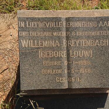 BREYTENBACH Willemina nee LOUW 1898-1958