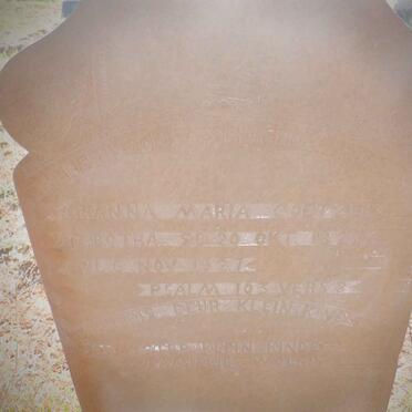 COETZER Johanna Maria nee BOTHA 1822-1927