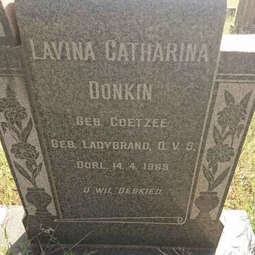 DONKIN Lavina Catharina nee COETZEE -1969