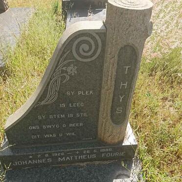 FOURIE Johannes Mattheus 1926-1980