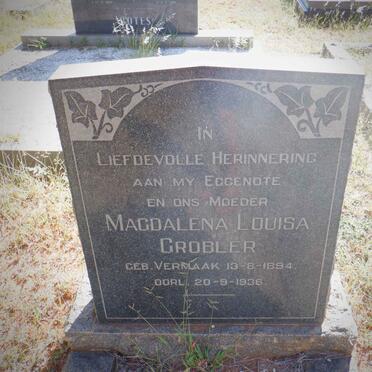 GROBLER Magdalena Louisa nee VERMAAK 1894-1936