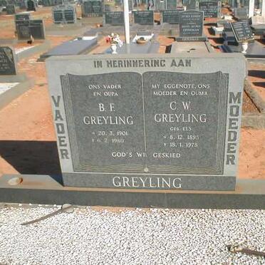 GREYLING B.F. 1901-1980 &amp; C.W. ELS 1895-1978