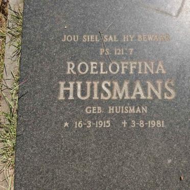 HUISMANS Jouko 1913-1983 &amp; Roeloffina HUISMAN 1915-1981