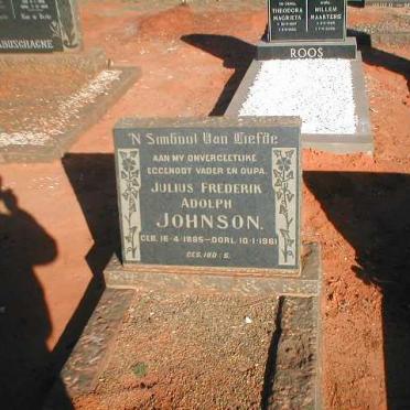 JOHNSON Julius Frederik Adolph 1885-1961