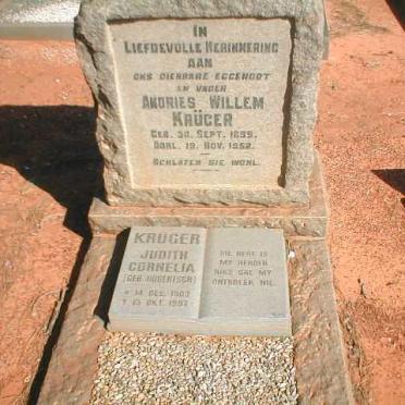 KRÜGER Andries Willem 1899-1952 &amp; Judith Cornelia ROBERTSON  1903-1997