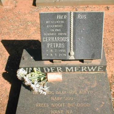 MERWE Gerhardus Petrus, van der 1938-1979