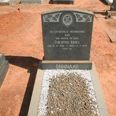 MINNAAR Philippus Karel 1896-1976