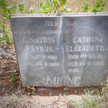 MINNE Ignatius Petrus 1901-1968 &amp; Catrina Elizabetha PRINSLOO 1905-