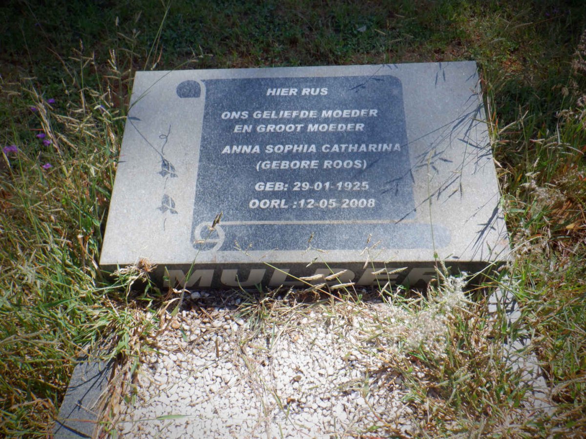 MULDER Anna Sophia Catharina nee ROOS 1925-2008