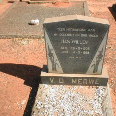 MERWE Jan Willem, van der 1906-1968