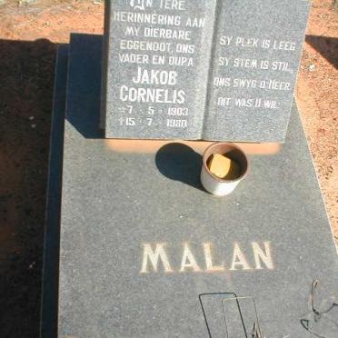 MALAN Jakob Cornelis 1903-1980