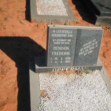 OPPERMAN Hendrik Frederik 1920-1989