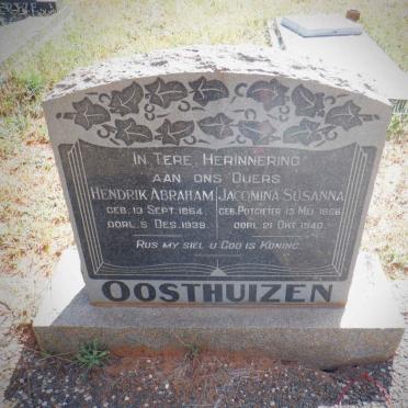 OOSTHUIZEN Hendrik Abraham 1864-1939 &amp; Jacomina Susanna POTGIETER 1866-1940