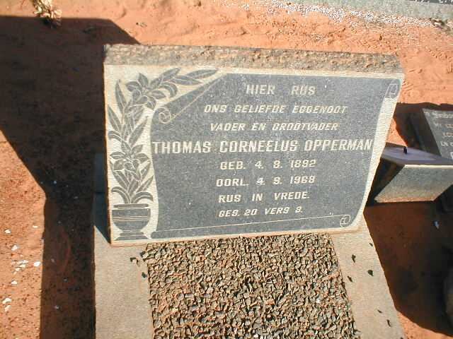 OPPERMAN Thomas Corneelus 1892-1968