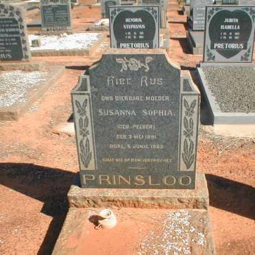 PRINSLOO Susanna Sophia geb. PELSER 1891-1962