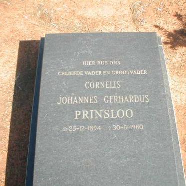 PRINSLOO Cornelis Johannes Gerhardus 1894-1980