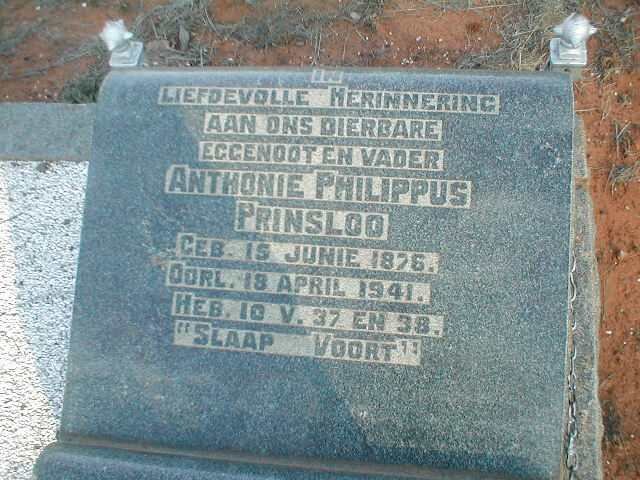 PRINSLOO Anthonie Philippus 1876-1941