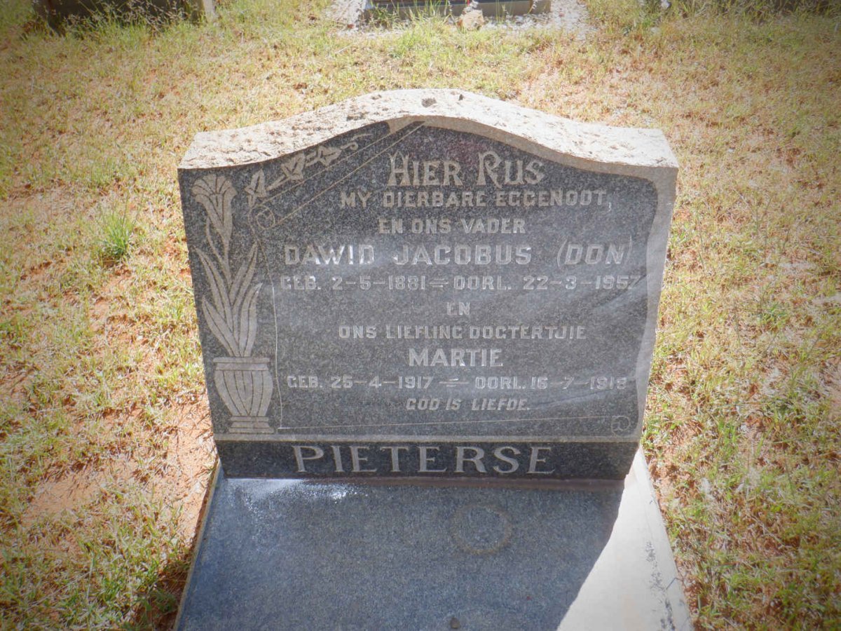 PIETERSE Dawid Jacobus 1881-1957 :: PIETERSE Martie 1917-1918