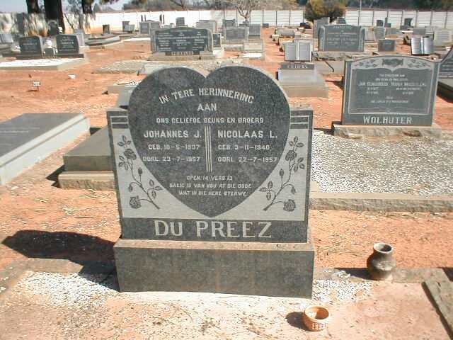PREEZ Johannes J., du 1937-1957 :: DU PREEZ Nicolaas L. 1940-1957