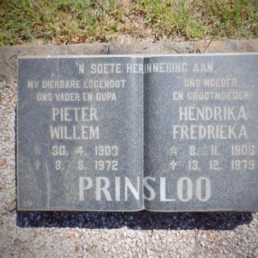 PRINSLOO Pieter Willem 190?-1972 &amp; Hendrika Fredrieka 190?-1979