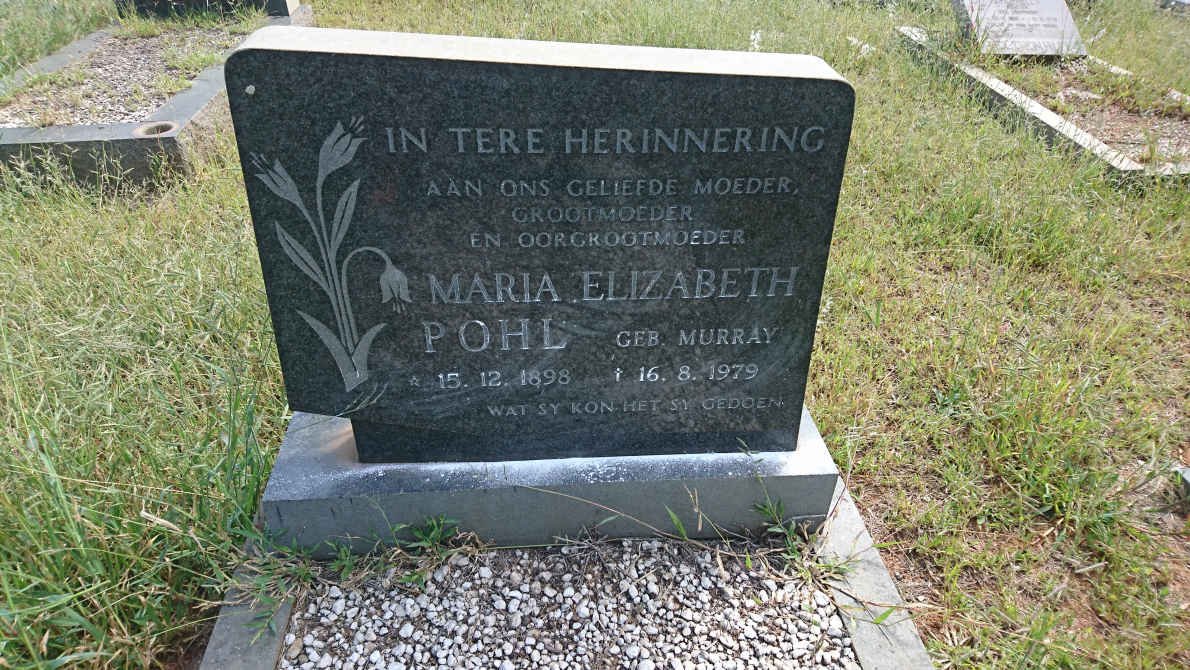 POHL Maria Elizabeth nee MURRAY 1898-1979