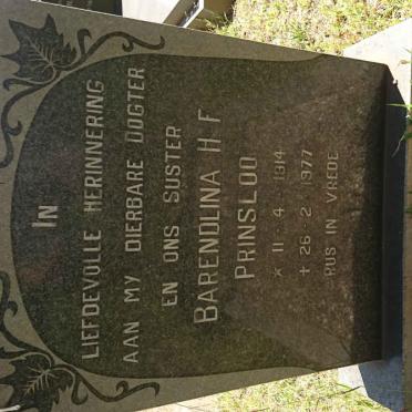 PRINSLOO Barendlina H.F. 1914-1977