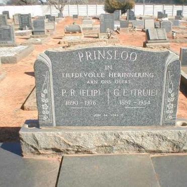 PRINSLOO P.R 1890-1976 &amp; G.E.1887-1954