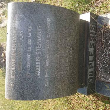 PLESSIS Jacobus Stephanus, du 1888-1953