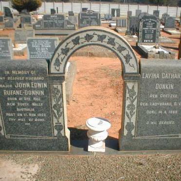 RUFANE-DONKIN John Edwin -1953 &amp; Lavinia Catharina COETZEE -1969