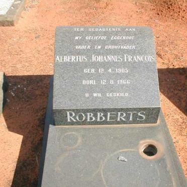 ROBBERTS Albertus Johannes Francois 1905-1966
