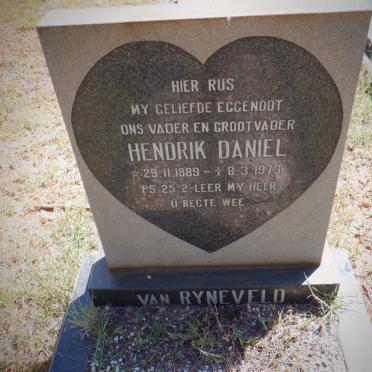 RYNEVELD Hendrik Daniel, van 1889-1973