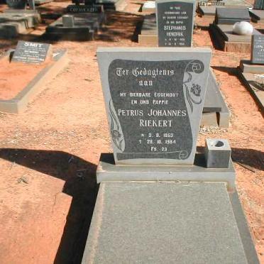 RIEKERT Petrus Johannes 1953-1984