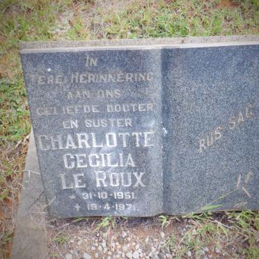 ROUX Charlotte Cecilia, le 1951-1971