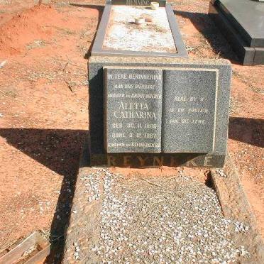 REYNEKE Aletta Catharina 1886-1967