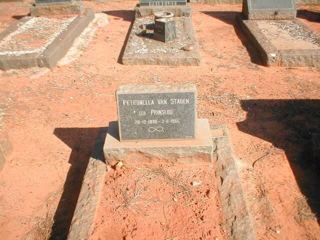 STADEN Petronella, van nee PRINSLOO 1896-1965