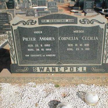 SWANEPOEL Pieter Andries 1882-1966 &amp; Cornelia Cecilia 1891-1981