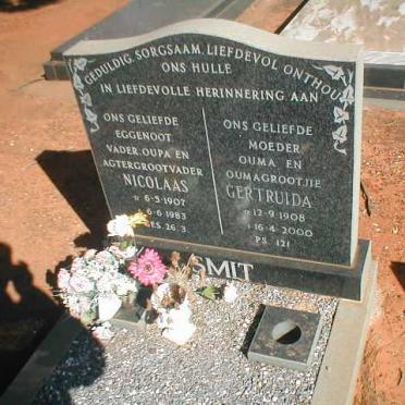 SMIT Nicolaas 1907-1983 &amp; Gertruida 1908-2000