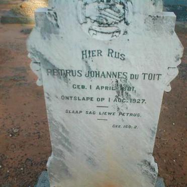 TOIT Petrus Johannes, du 1881-1927