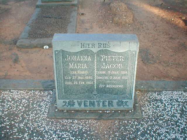 VENTER Pieter Jacob 1884-1951 &amp; Johanna Maria ROODT 1893-1964